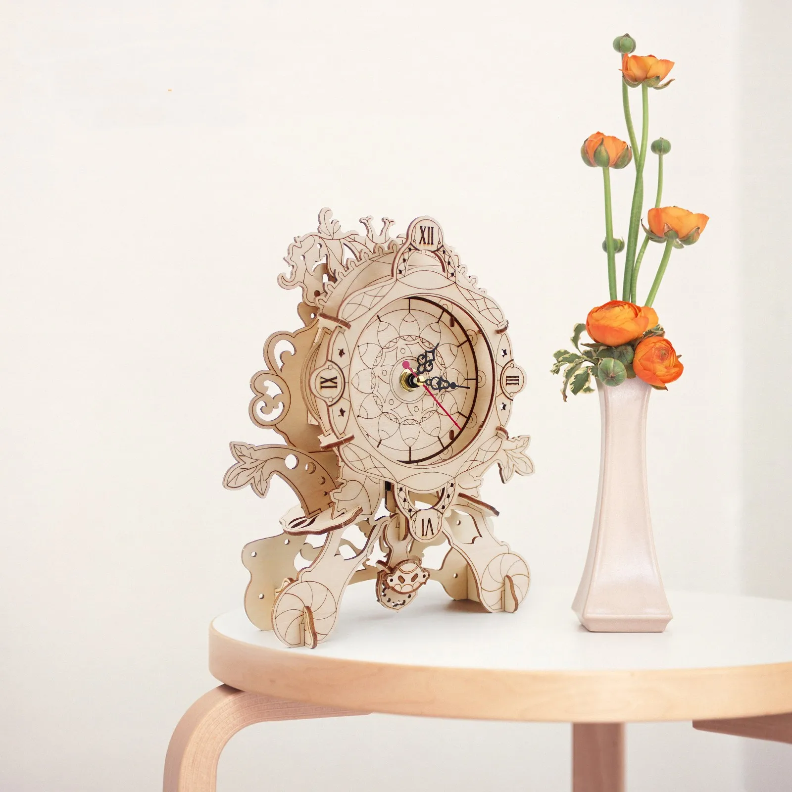 

Wooden clock block toys, family decorations, parent-child interactive splicing block toys, children's gifts