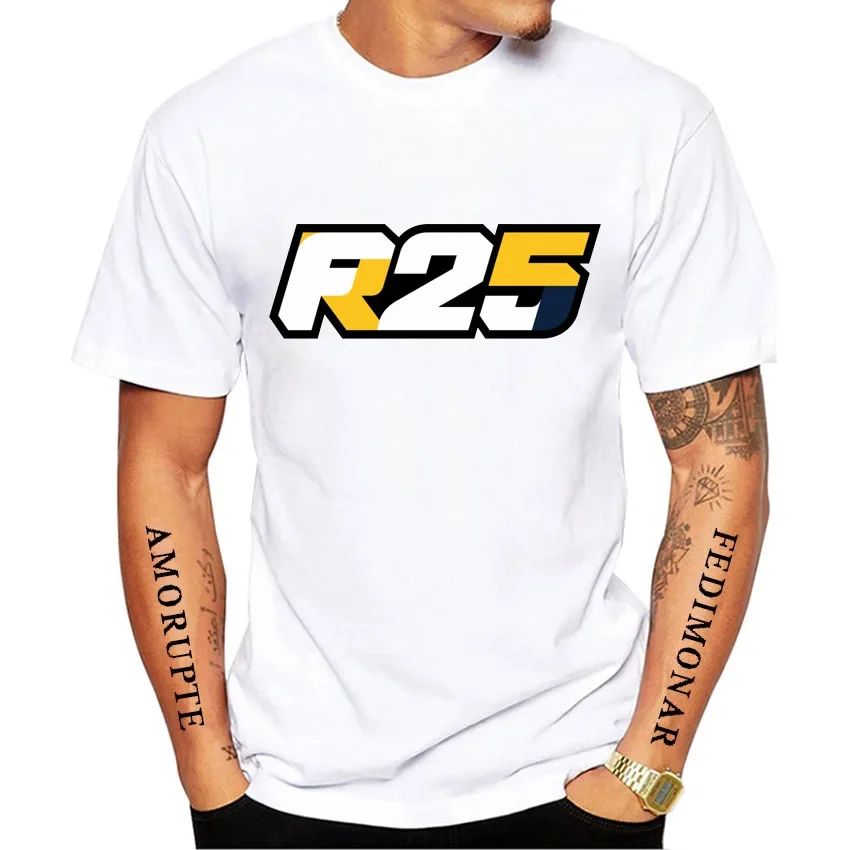 

Футболка Raul с Фернандесом 25 #, новые летние мужские футболки с коротким рукавом GS, приключения, Мотоспорт, повседневные белые топы, мужские футболки для мотоциклистов