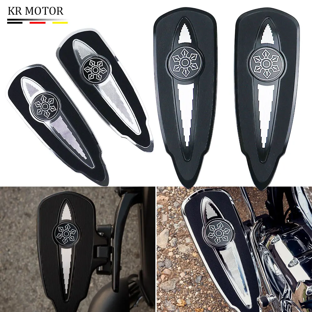 MotorcycleCNCRubberFrontFootPegsDriversFootrestPedalFootboard