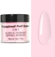 28g/Box Acrylic Powder Professional Nude Pink Crystal Acrylic Powder 2 IN1 Extension/Dipping Powder For Manicure Build Dust &*& 2