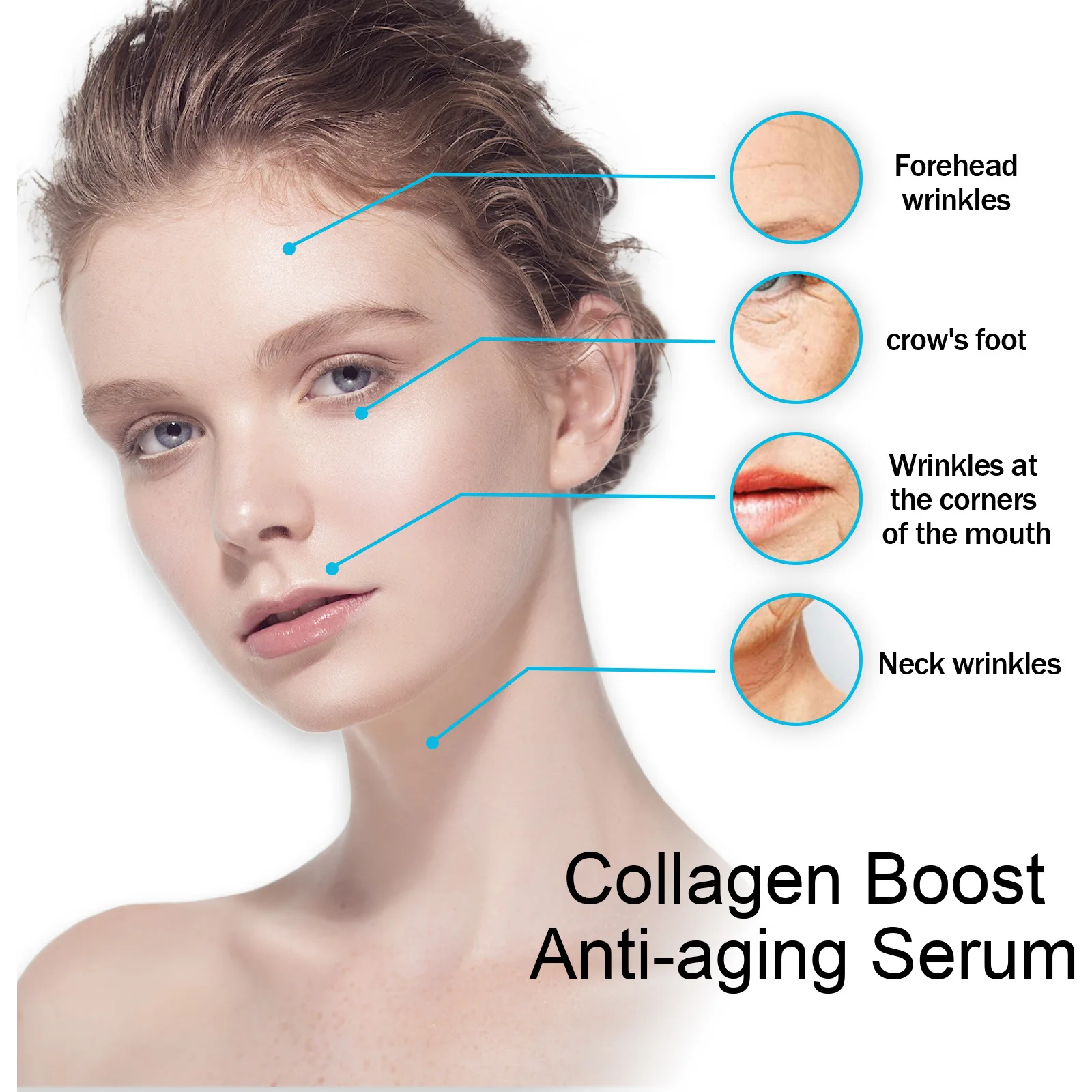 Collagen Face Serum Instant Wrinkle Remover Fade Fine Lines Lifting Anti Aging Whitening Moisturizing Korean Skin Care Cosmetics