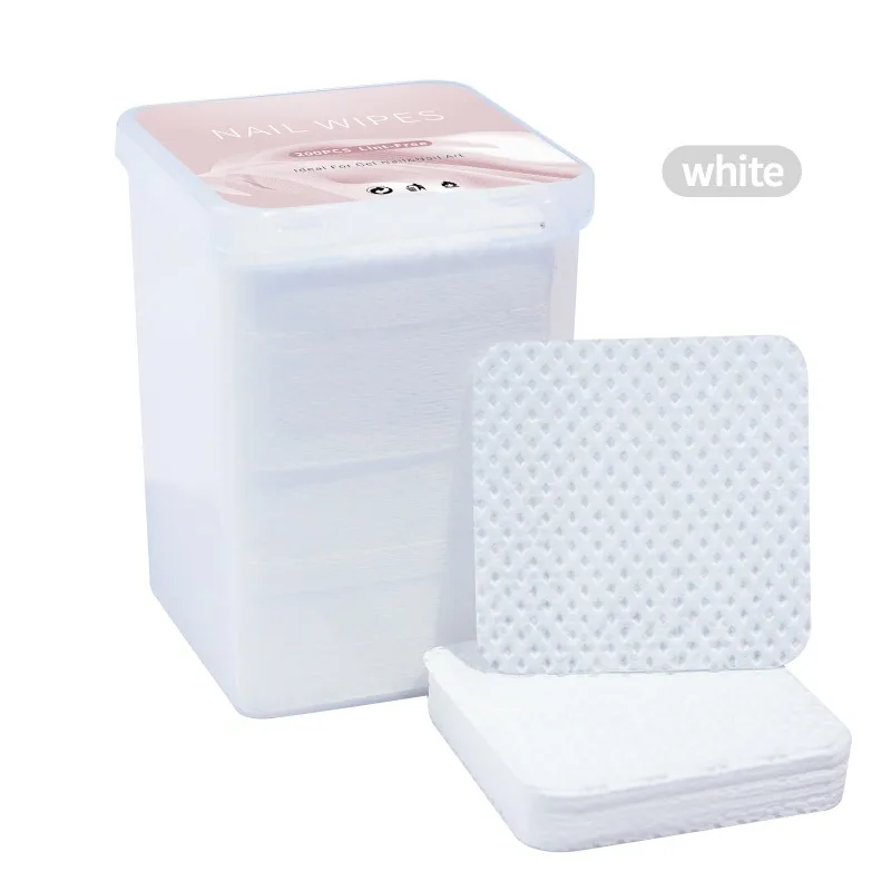 200pcs/box Nail Wipes Clean Tweezers and Glue Bottle Mouths Easy-to-Use Glue Wipes White/Pink