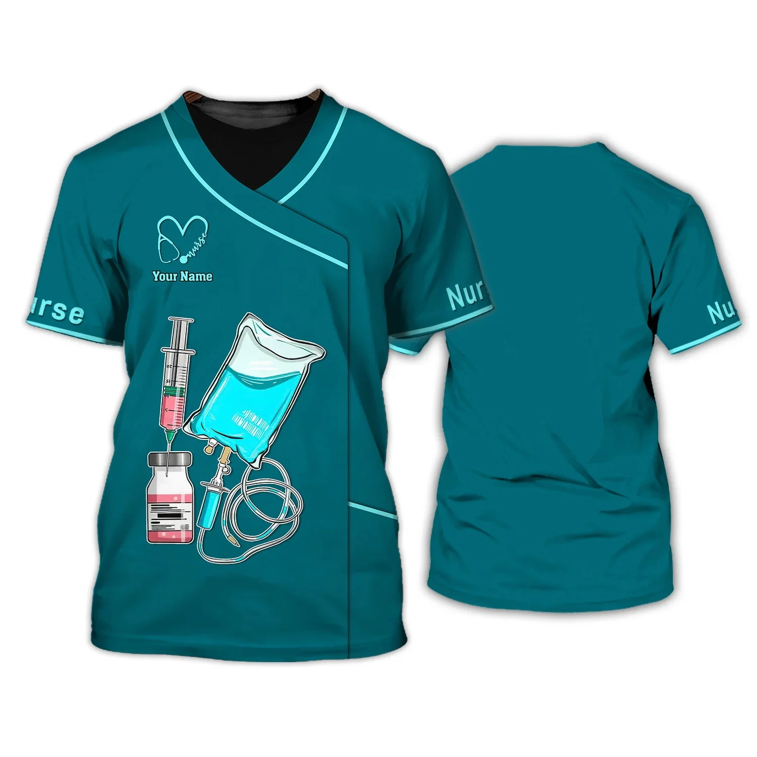 2025, Sommer-Herren-T-Shirt, Pflegewerkzeuge, personalisiertes 3D-gedrucktes Unisex-T-Shirt, Krankenschwester-Uniform, medizinische Peelings, lila T-Shirt DW186 – Detail 33