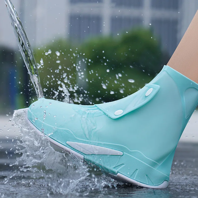 Orginal galoshes overshoes men women rain water proof shoe covers boot protection overshoes wearing portable white shoe cover