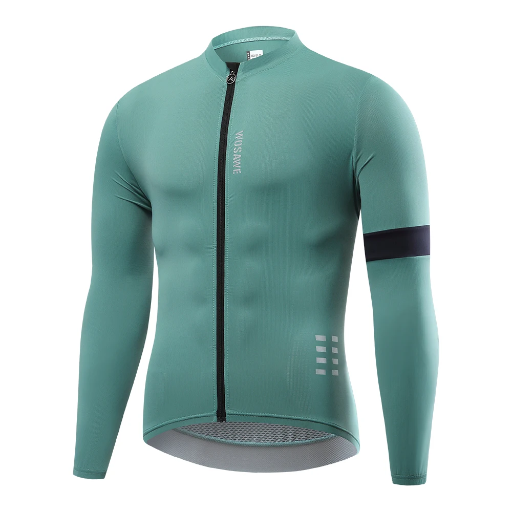 thumbnail image 1 of WOSAWE - Conjunto de ropa de ciclismo para hombre, de secado rápido, antibolitas, para carreras de carretera, primavera y verano, con bolsillos, 1 of 5