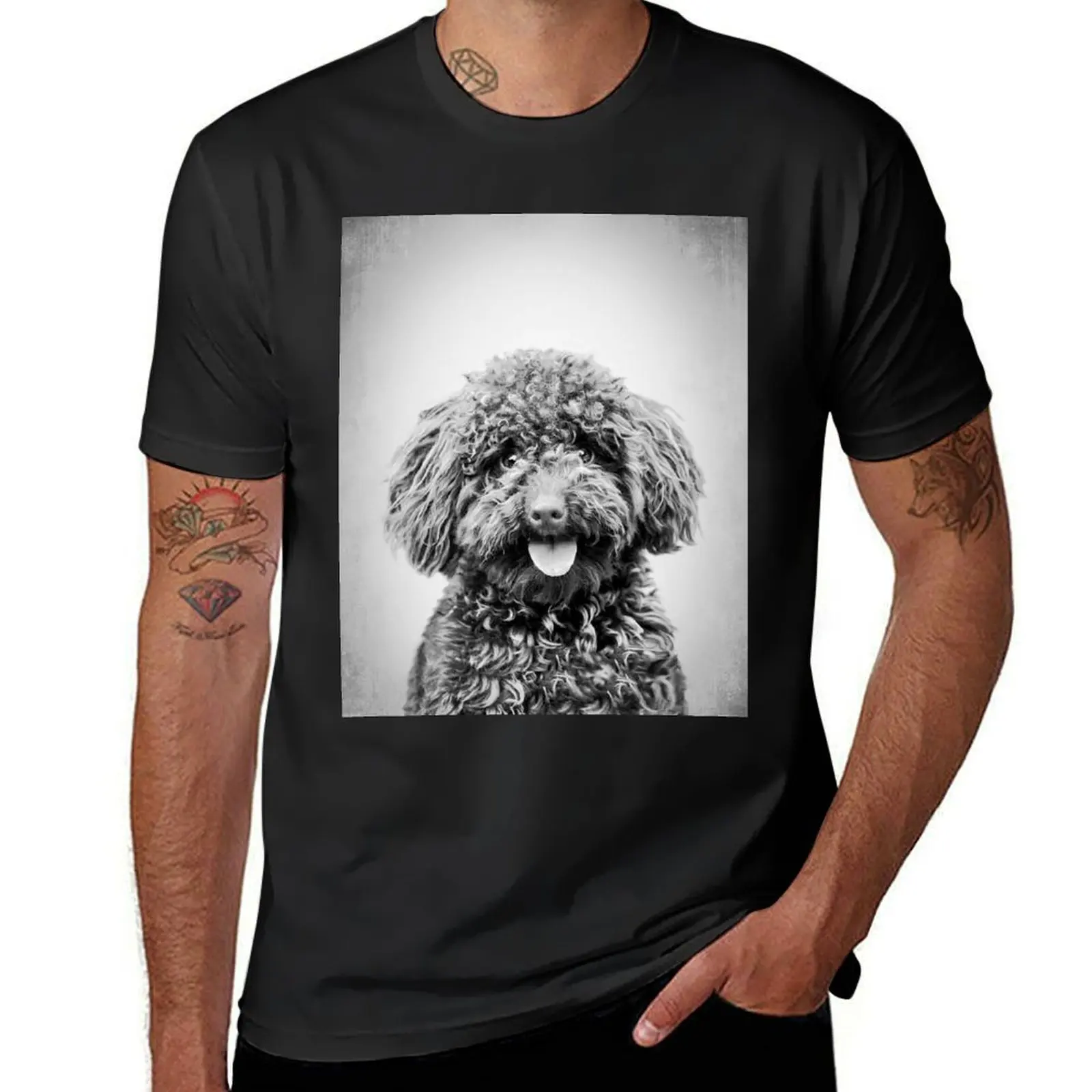 

Toy Poodle dog - BW Vintage - D88 T-Shirt boys whites for a boy plain white t shirts men