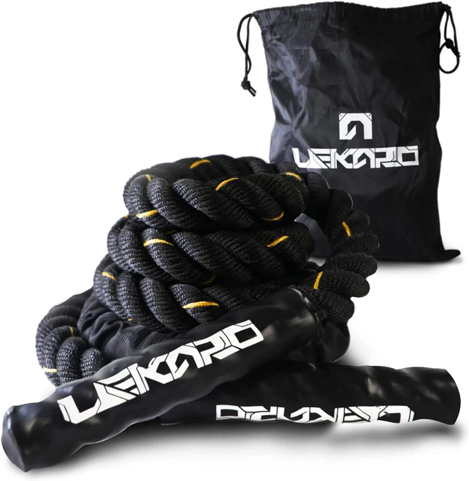 HPYGN Corda pesante per saltare/saltare, 2,8 m, 1,3 kg, per fitness, allenamento, boxe, allenamento a casa, migliora la forza e la costruzione muscolare, attrezzatura per l'allenamento totale del