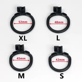 New Upgrade Cobra Male Chastity Device With Arc-shaped 4 Penis Rings,Resin Cock Cage,Chastity Belt,Penis Lock,Sex Toys For Men 3