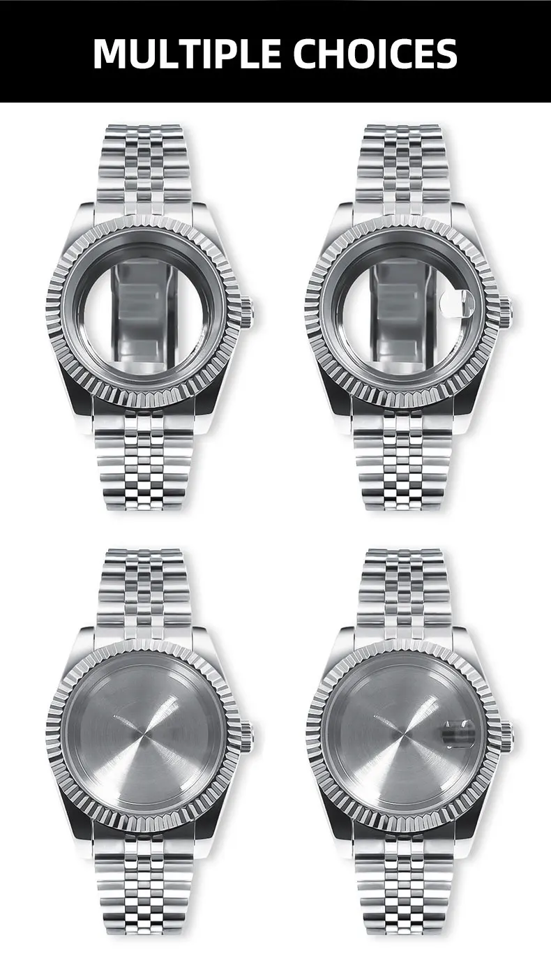 Neiton 36mm/40mm Saphirglas Für Männer Uhr Fall Fit NH36 NH34 NH35Bewegung FashionWaterproof Jubilee Edelstahl – Detail 13
