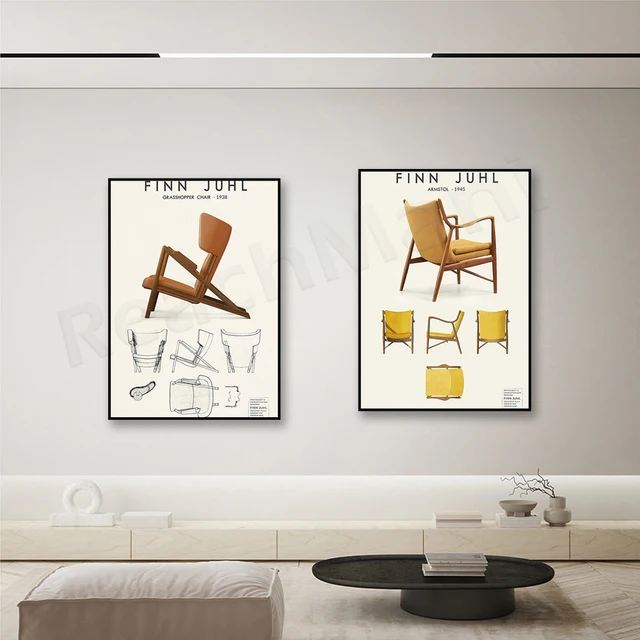 アートポスター　フィンユール Finn Juhlフィンユール イージーチェア ポスター