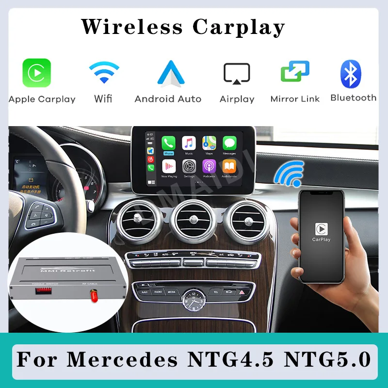 

Беспроводной автомодуль Apple Carplay Box Android декодер для Mercedes Benz A B C E CLS GLE GLA GLC GLK ML S класс NTG4.5 NTG5.0