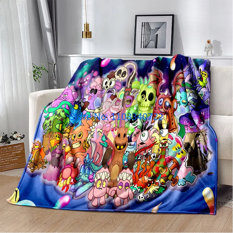My Singing Monsters Videogioco Cartoon Soft Peluche Flanella Coperta Per Bambini Tiro Per Letto Divano Coperte Pisolino 150X200Cm Regalo Festival