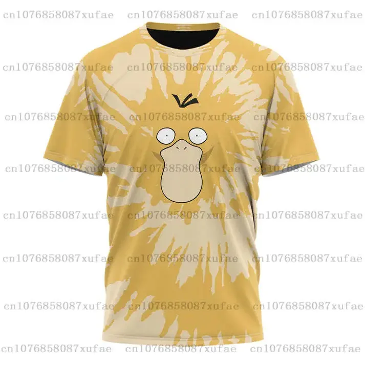 

2024 Pokemon Psyduck Mewtwo Men's and Women's 3D Y2k T-shirts Sports and Leisure Children's Short Sleeves