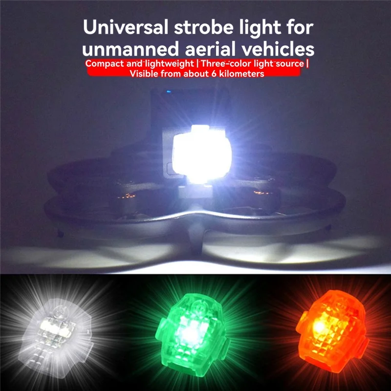 Feu Stroboscopique Drone 3 Couleurs 10 Modes Éclairage Sécurité Vol Nocturne