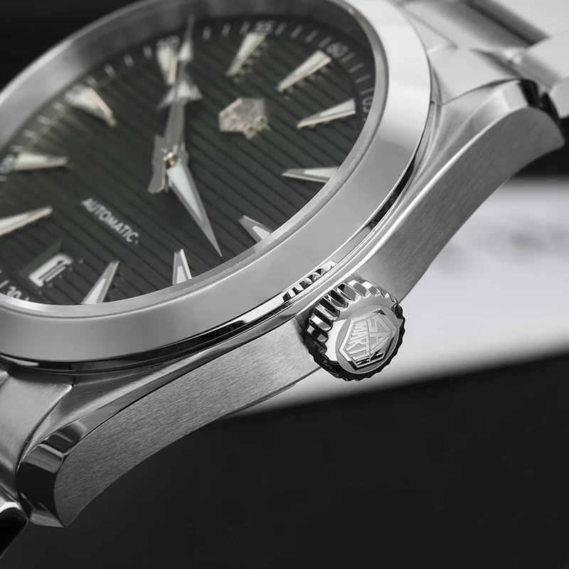 San Martin 38mm Men Watch Fashion Luxury Sapphire BGW9 Luminous Dive Watches Automatic Movement Waterproof Wristwatch SN0113W V2