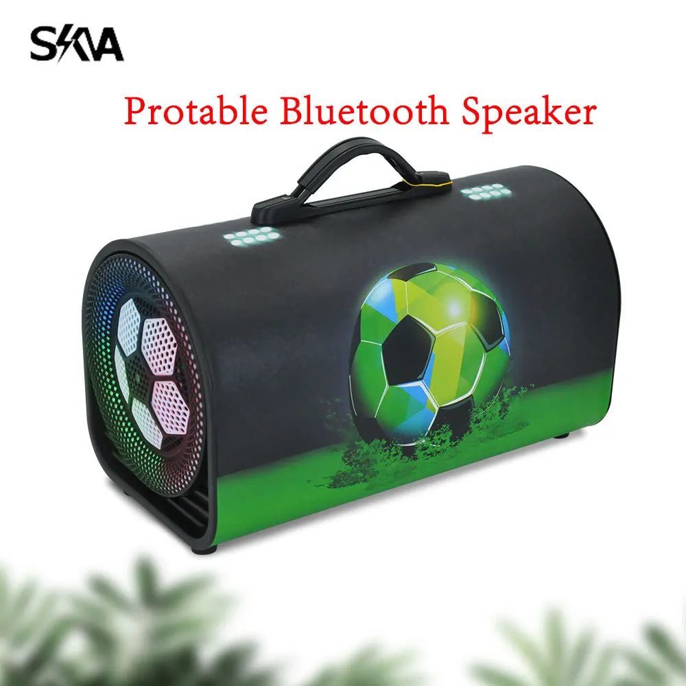 

Caixa De Som Bluetooth Portable Wireless Outdoor Boombox Bass Column Big Home Party Speaker Support FM Radio LED Lights