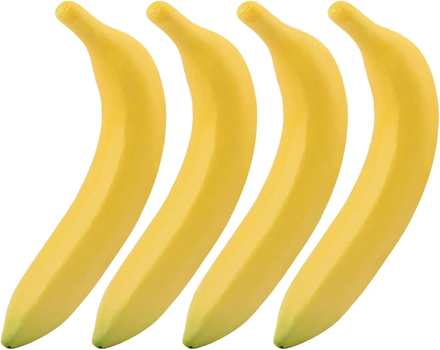 Artificial Yellow Bananas Lifelike Fake Fruit, Faux Fruit Props, House Kitchen Decoration Photography Decoration(4 Pcs)
