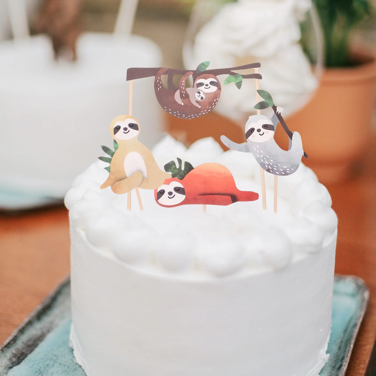 Sloth Cake Topper Set Creative Decor Cake Topper for Birthday