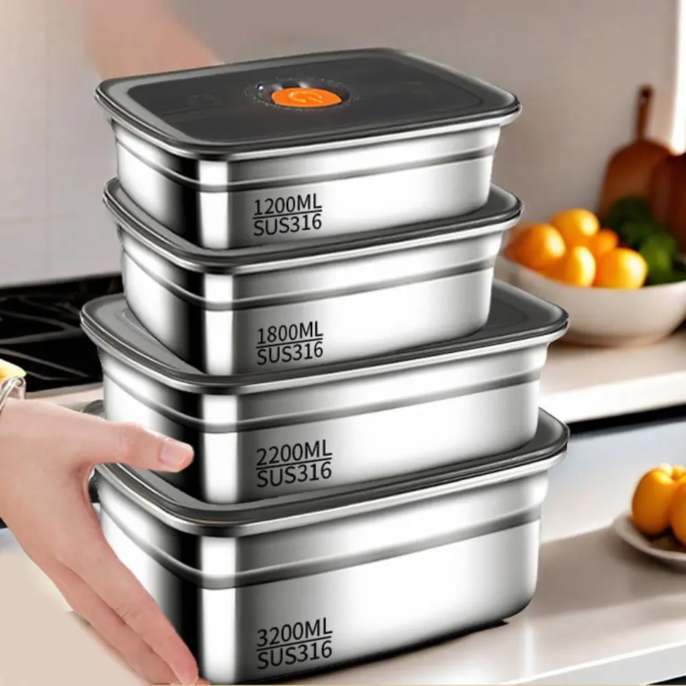 Camping Lunch Box Stainless Steel Leak-Proof Freezer & Microwave Safe Bento Container