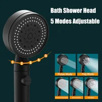 MIJIA 5 Modes Adjustable Black Bath Shower Head High Pressure Water Saving Shower Stop Water Shower head Bathroom Tool 2
