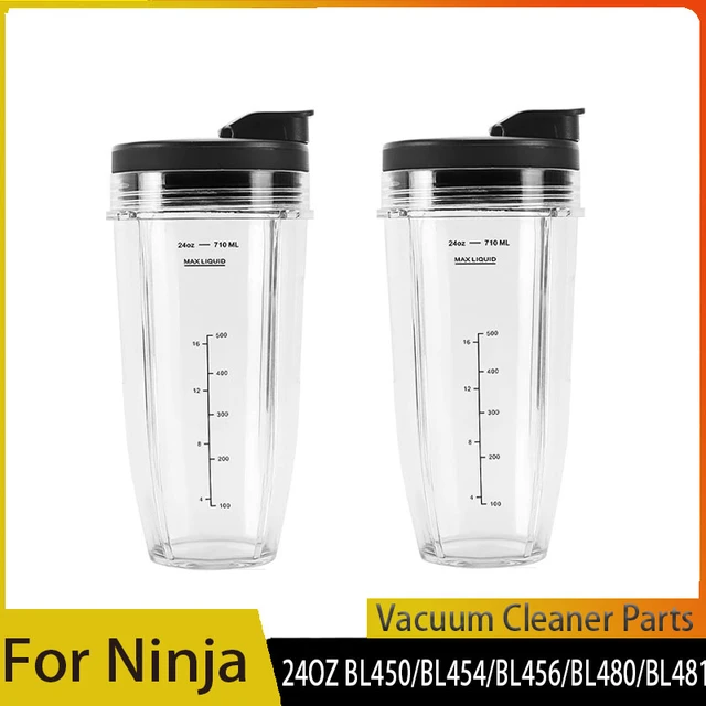 24OZ Replacement Cups Compatible for Ninja Nutri BN401, BN701, SS101,  BN400, BN800, BN801 Blender 