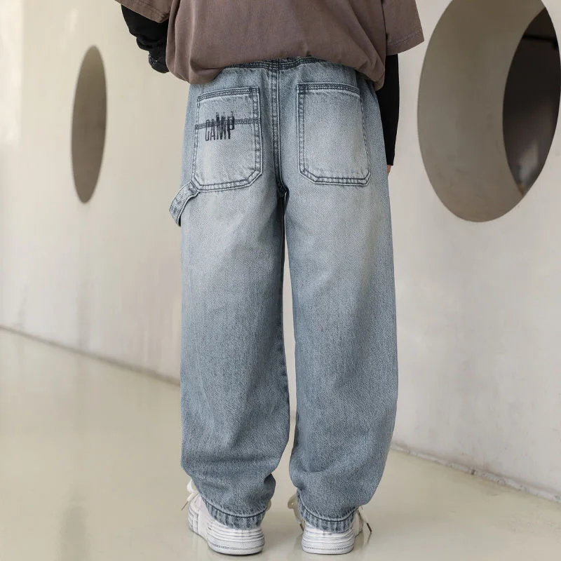 جينز للأولاد، كاجوال، للربيع والخريف، سراويل للأولاد، سراويل أطفال، نمط الشارع، خارجي