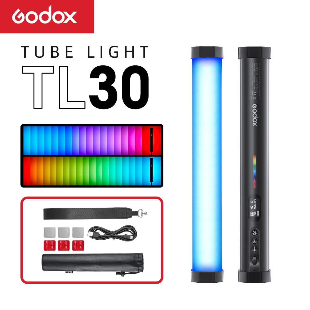 Godox TL30 Pavo Tube Light RGB Color Photography Light Handheld Light Stick with APP Remote Control for Photos Video Movie Vlog