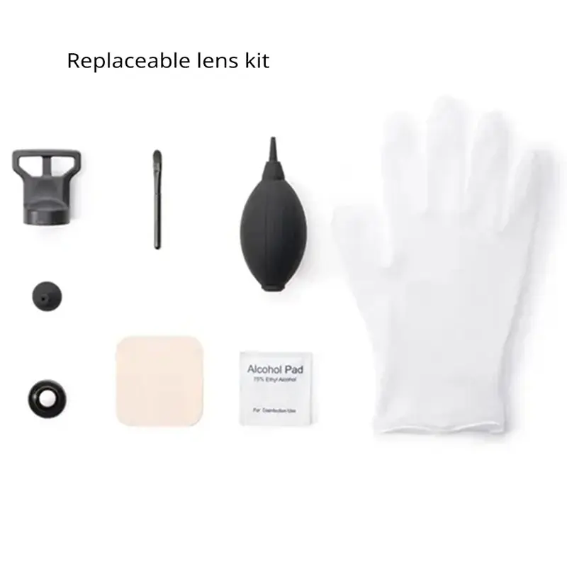 Comparaison entre l'ancien verre rayé et le nouveau kit de lentille de remplacement pour Avata 360, verre objectif drone haute transparence.
