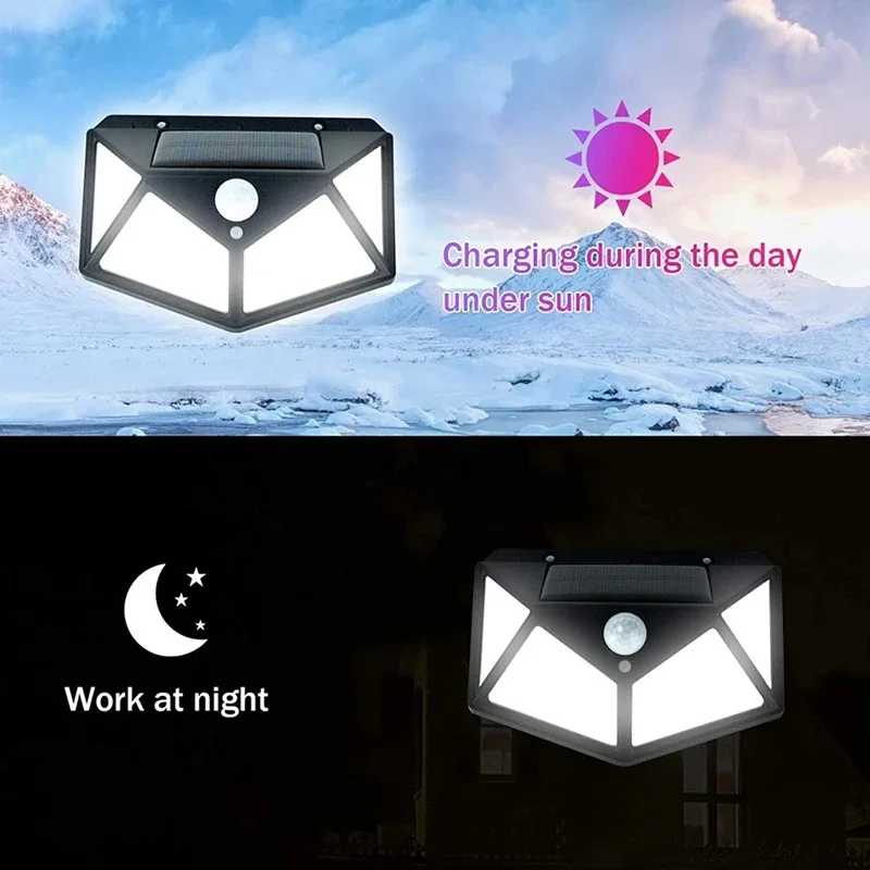 Description Picture 4 of item12 Pack Solar Lights Outdoor Wireless 100 LED Solar Motion Sensor Lights Waterproof Security Wall Lighting Outside for Backyard