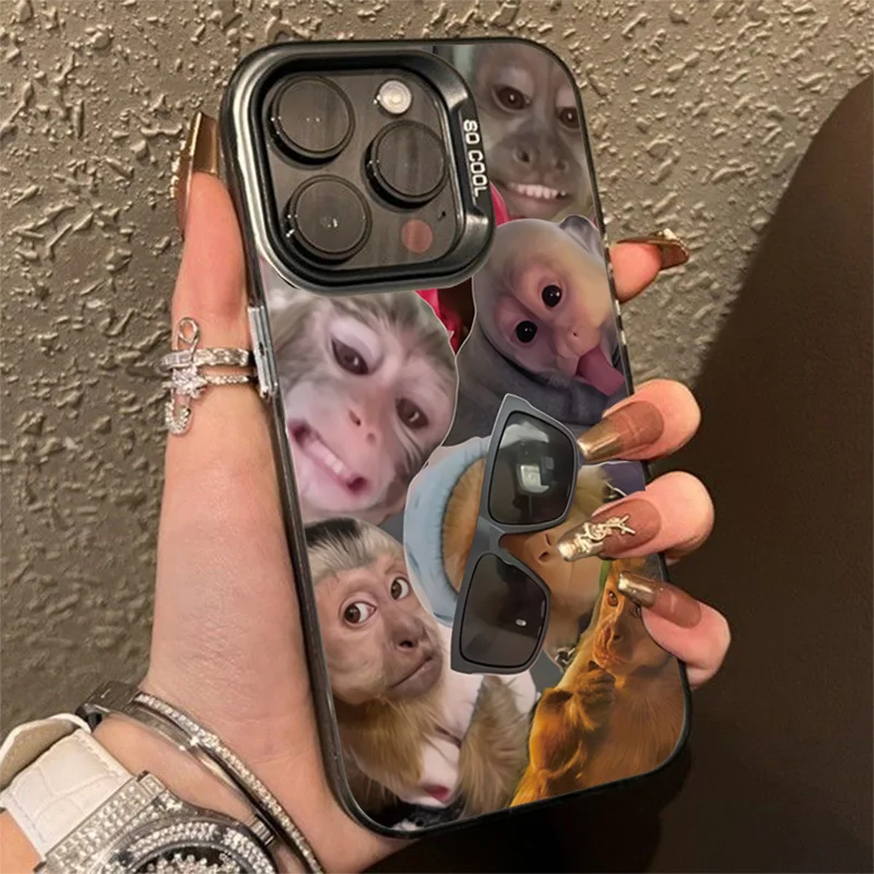 Coque de téléphone à motif de singe créatif, étui antichoc en TPU pour iPhone 17 16 Pro Max 16E Pro XS X XR 7 8 Plus SE2