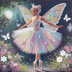 DIY Flower Fairy 5D Special Shape Diamond Art Kit for Beginners - Home Wall Decoration and Gift Idea (Flower fairy)