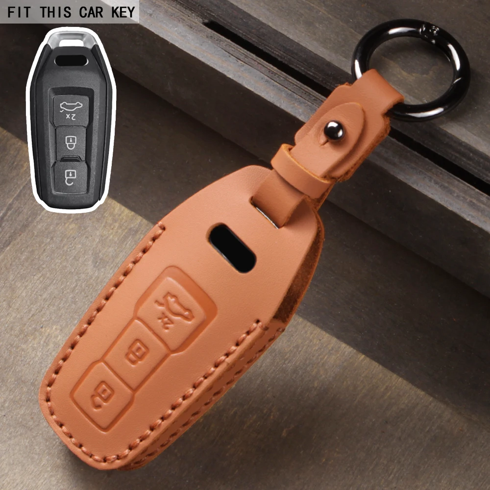 Premium Car Key Fob Cover with Keychain and Remote Decoration