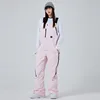 MUTUSNOW Winter Warm Waterproof Men And Women‘s Ski Strap Pants Breathable Snowboarding Trousers Male And Female Snow Overalls 2