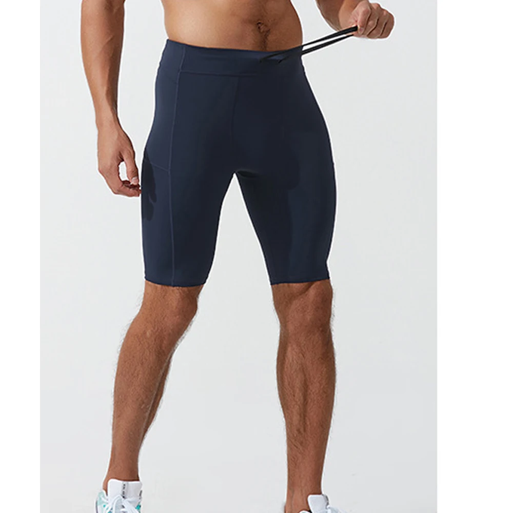Mens Fitness Shorts Compression Pants Training Exercise Shorts Elastic Quick-Dry Tights Jogging Fitness Breathable Cycling Short