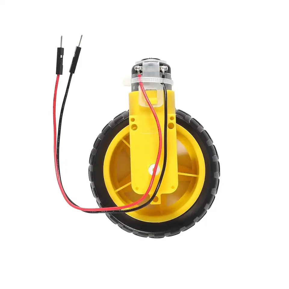 4 Sets TT Motor DC 3-6V Gearbox Motor Dual Shaft 200RPM Ratio 1:48 Motor with Tire Wheel Kit for Arduino DIY Smart Car Robot image 4