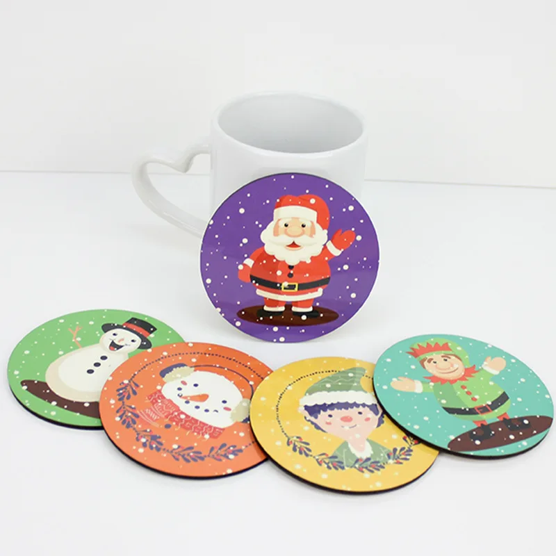 10PCS Sublimation Blank Round Coaster MDF Wood DIY Customed Cup Pad hard  wooden Insulation Pad Cup Mat Pad Hot Drink Holder - AliExpress