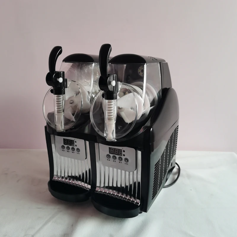 

Factory Outlet Slush Machine Margarita Slush Maker 2 Tanks Commercial Snow Melting Machine