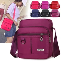 Petit sac à bandoulière décontracté pour femmes, porte-monnaie multifonctionnel, portefeuille en Nylon, sacoche étanche pour téléphone portable 2