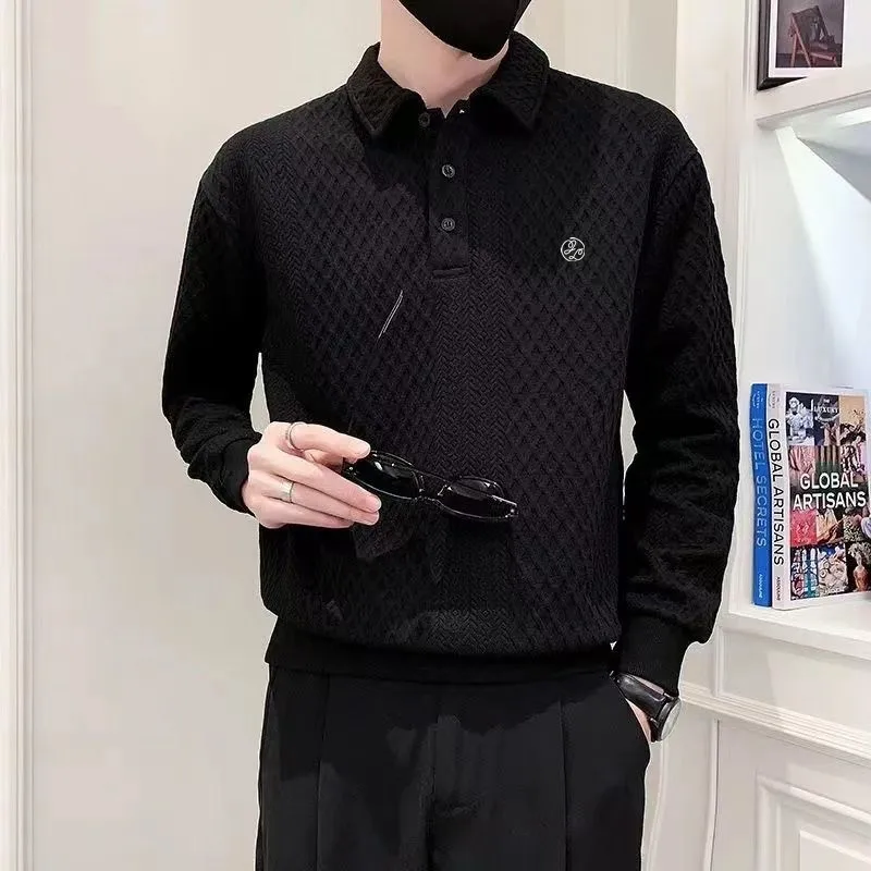 

캠핑용품 2024 Golf Wear Men's Golf Clothing Quick-Drying Lapel Collar Tops High-Quality Loose Elastic Men Golf Shirts 텐트