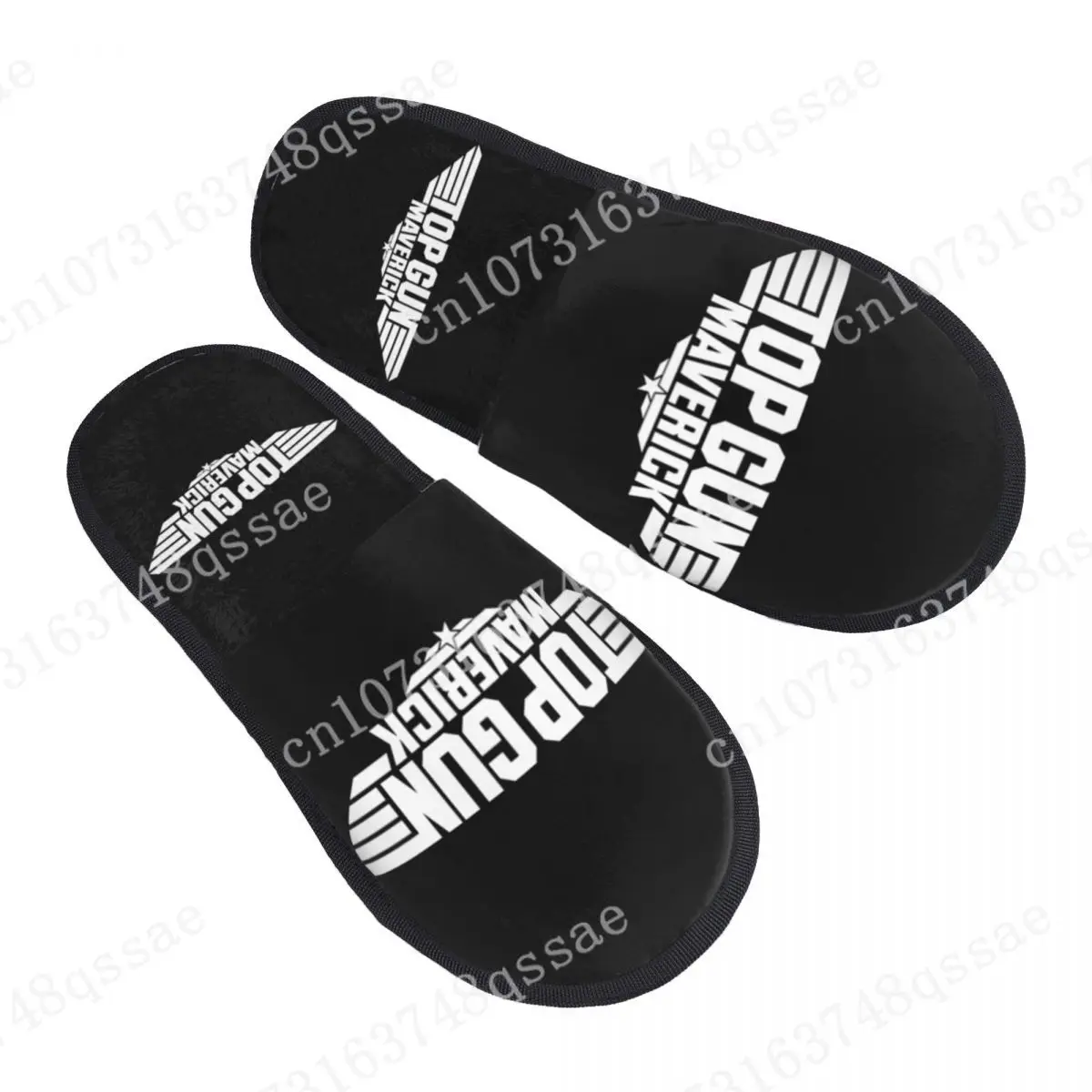 

Custom Top Gun Logo White Maverick Soft Memory Foam House Slippers Women Film Comfy Warm Anti-skid Sole Slipper