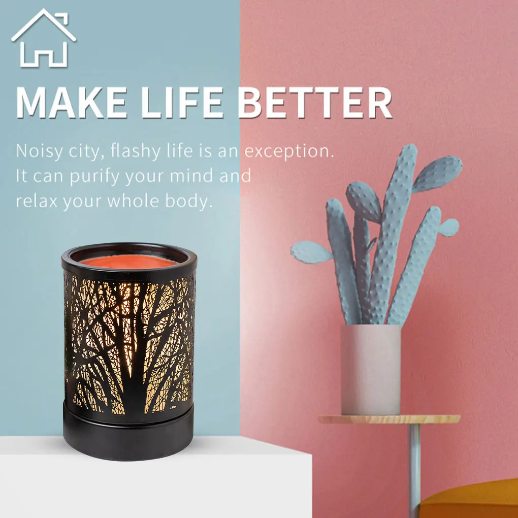 

Metal Fragrance Oil Burner - Night Light Long Lasting Scent Quiet Environment Widely Applicable