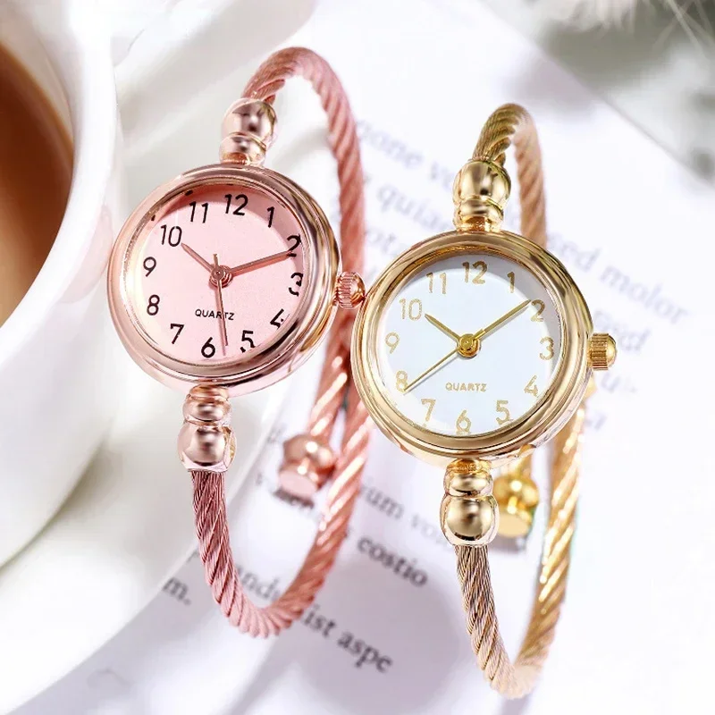 Female Watches Women Bracelet Watch Small Gold Bangle  Stainless Steel Retro Ladies Quartz Wristwatches Clock Dress Montre Femme 3