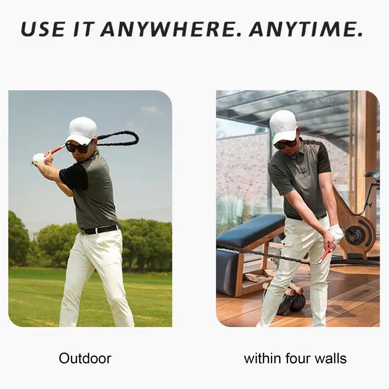 

Swing Rope For Golfer Indoor Portable Swing Trainer Rope For Golf Correct Swing Posture Beginners Golf Warm-up Exercise Rope For