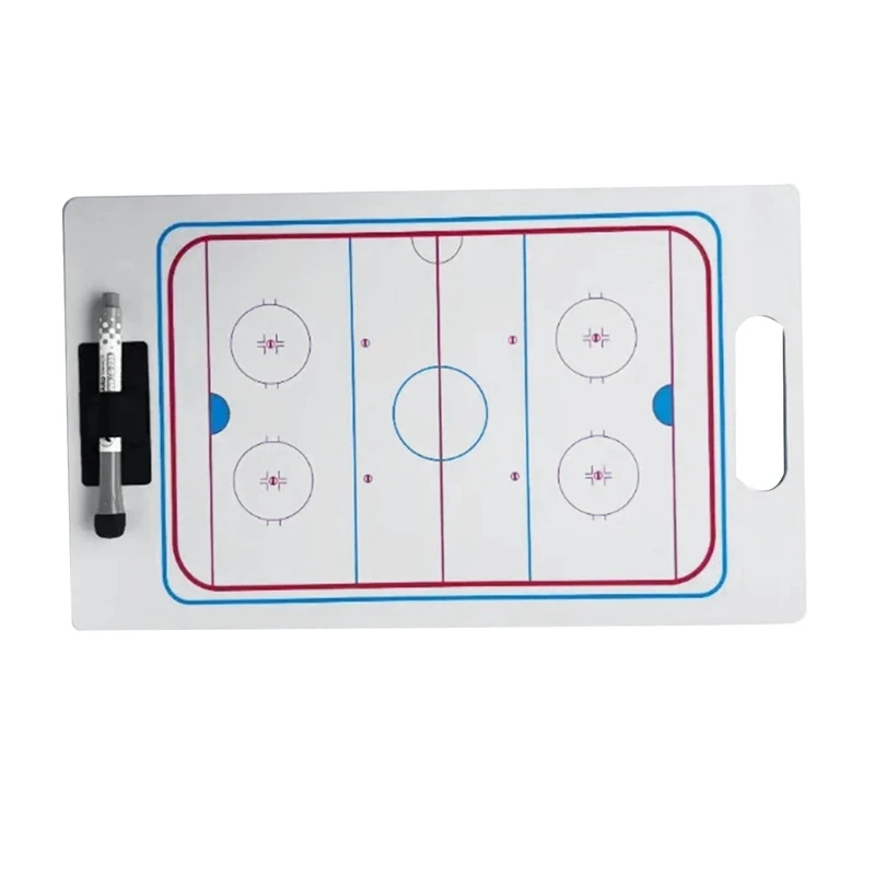 

PVC Ice Hockey Puck Training Match Coaching Clipboard Portable Ice Hockey Strategy Board Coach Gear
