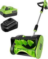 20V 12-Inch Cordless Snow Shovel, Battery Powered Snow Blower with Directional Plate, 20-Volt/4.0 Ah Lithium-ion Battery Pack 1