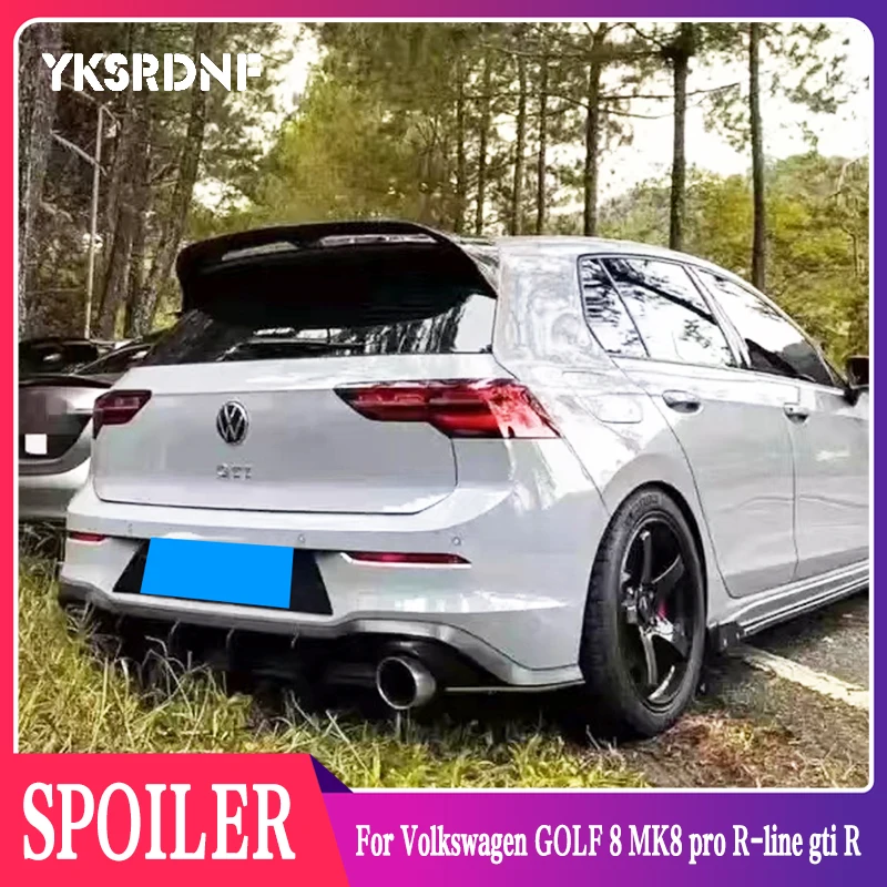 폭스바겐 골프 8 MK8 프로 R 라인 gti R 스포일러 ABS 블랙, 카본 컬러, 화이트, 블랙, 자동차 리어윙 스포일러