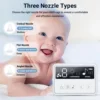 Baby Nasal Aspirator Electric Adjustable Nose Cleaner with Built-In Music & Night Light Rechargeable Nose Booger Sucker for Infa 3