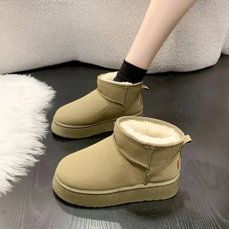 Thick Plush Platform Snow Boots Women Winter Keep Warm Fur