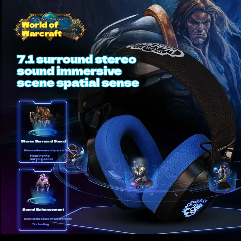 Blizzard World of Warcraft Limited Edition Gaming Headphones Lightweight Music Hifi wireless Bluetooth wired Laptop