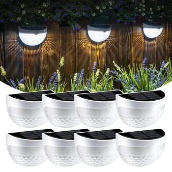 6LED Solar Staircase Lights Waterproof Night Wall Lights for Balcony Garden Outdoor Courtyard Decoration Street Stair Fence 1